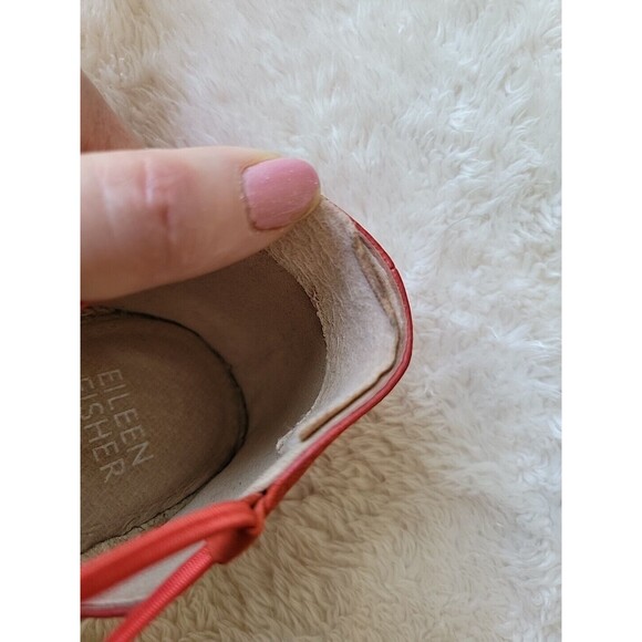 Eileen Fisher Shoes LEE Rust Nubuck Leather D'Orsay Espadrilles Flats Size 8 - Picture 11 of 11